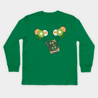 st patrick's day book and Balloon Kids Long Sleeve T-Shirt